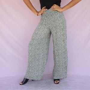 Wide legged floral pants